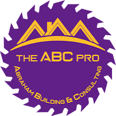 ABC Logo: a purple saw blade with ABC Pro written in yellow